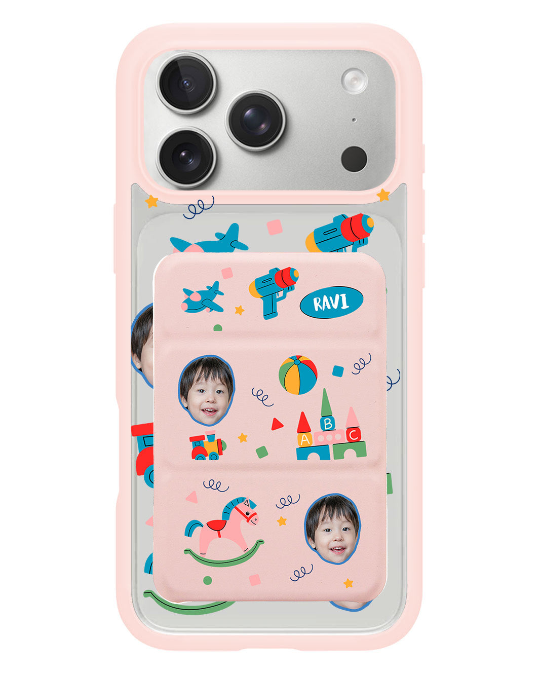 iPhone Magnetic Trifold Wallet Case - Face Grid Boy's Toys