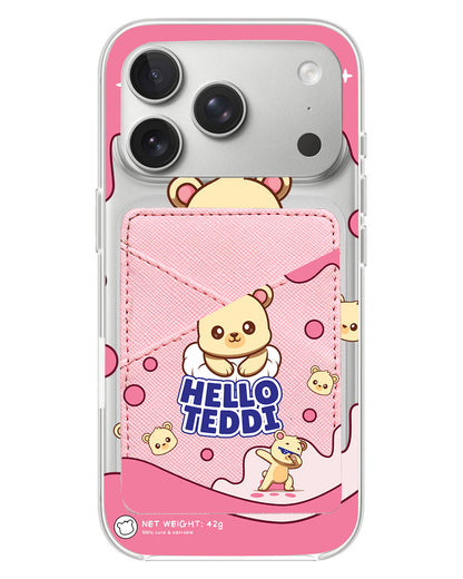 iPhone Phone Wallet Case - Hello teddy 2.0