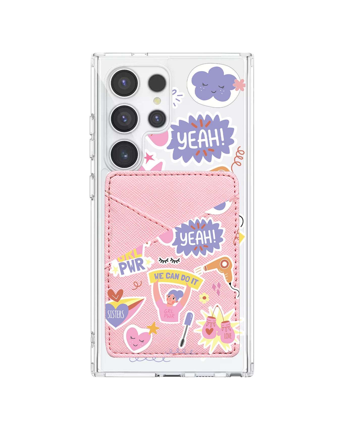 Android Phone Wallet Case - Girl Power Sticker Pack
