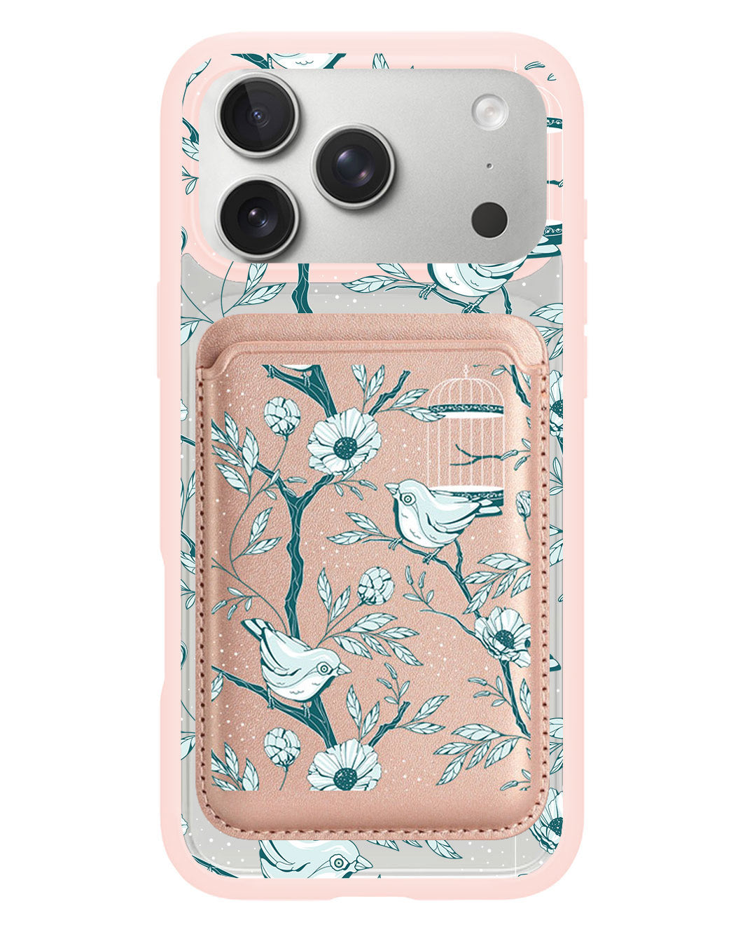 iPhone Magnetic Wallet Case - Lovebird Monochrome 6.0