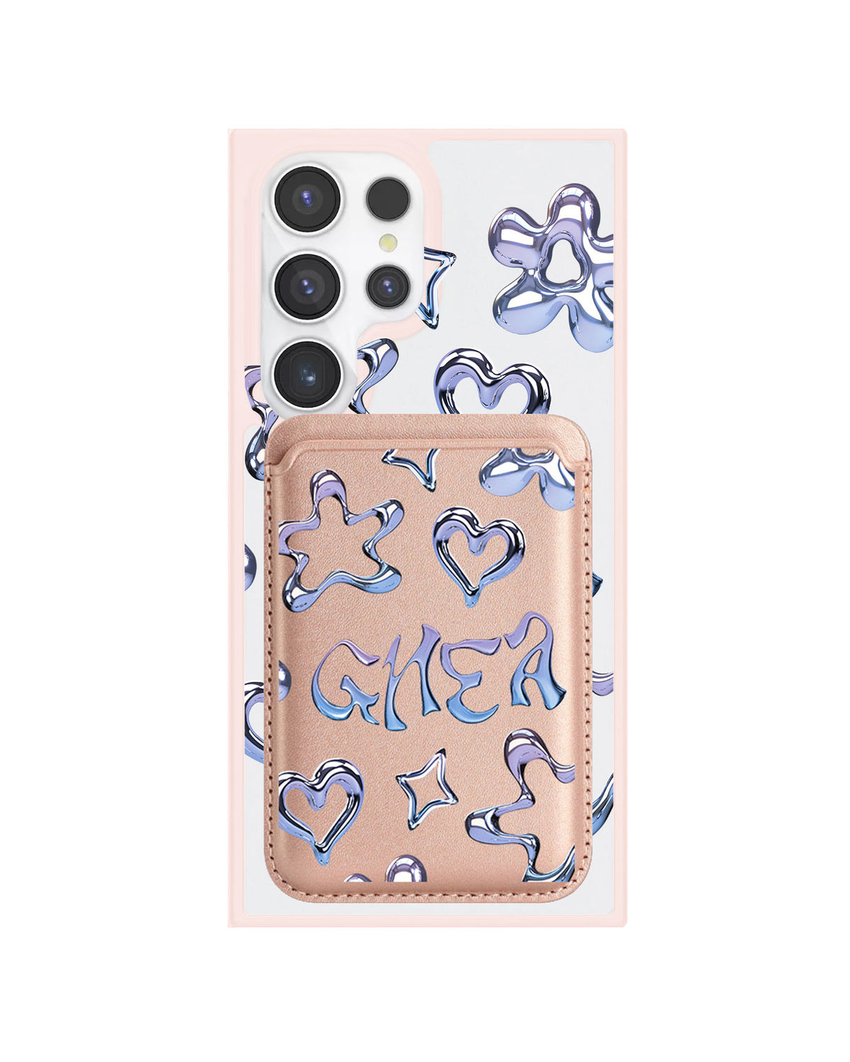 Android Magnetic Wallet Case - Chrome Monogram 1.0