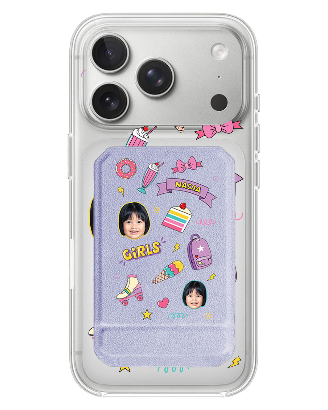 iPhone Magnetic Multifold Wallet - Face Grid Comic