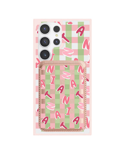 Android Magnetic Wallet Case - Checkered Monogram 4.0