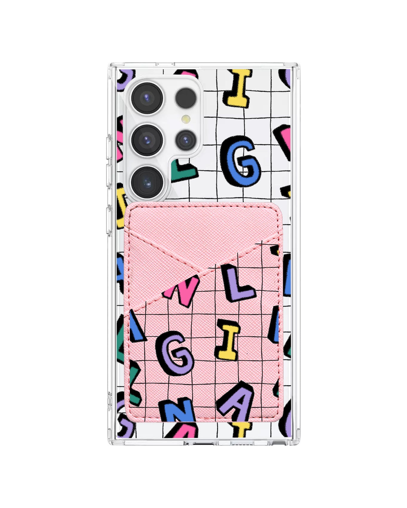 Android Phone Wallet Case - Playful Monogram 2.0