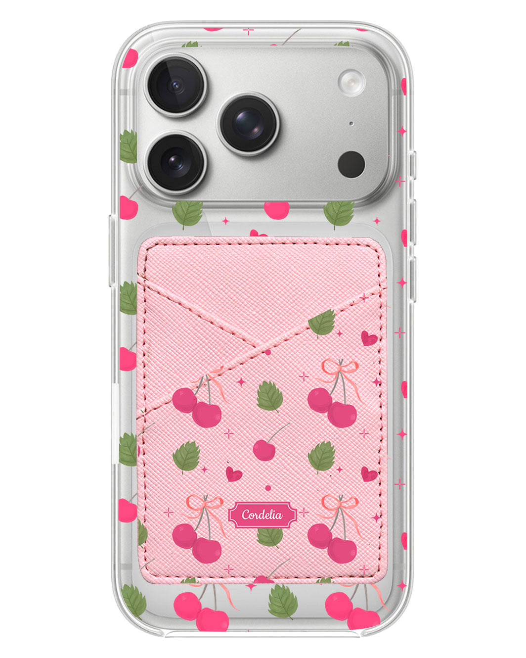 iPhone Phone Wallet Case - Coquette Cherry