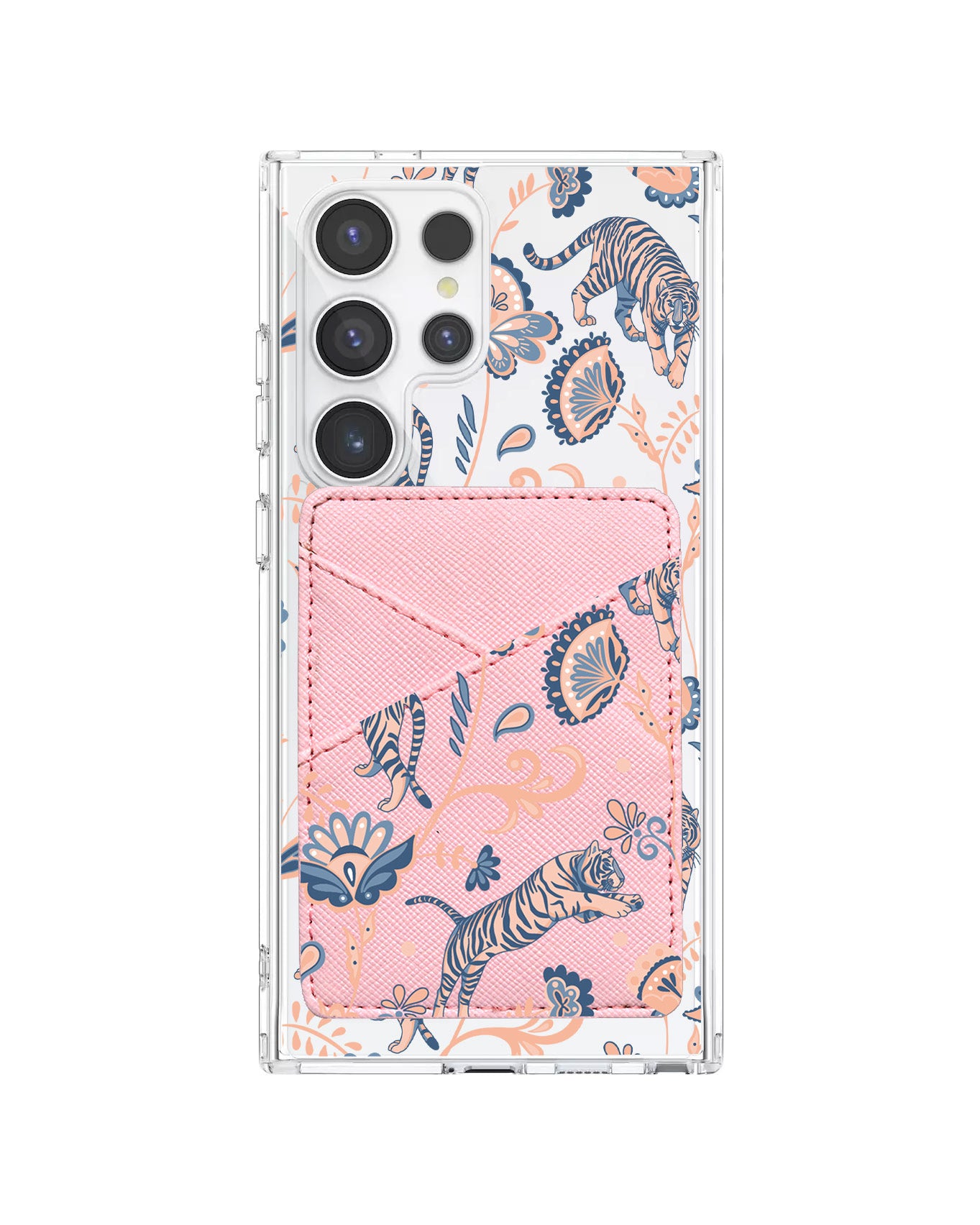 Android Phone Wallet Case - Tiger & Floral 5.0