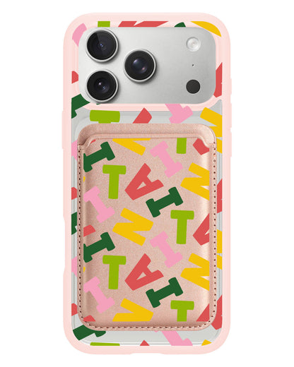 iPhone Magnetic Wallet Case - Scattered Monogram 3.0