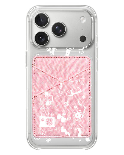 iPhone Phone Wallet Case - Rock N Roll White