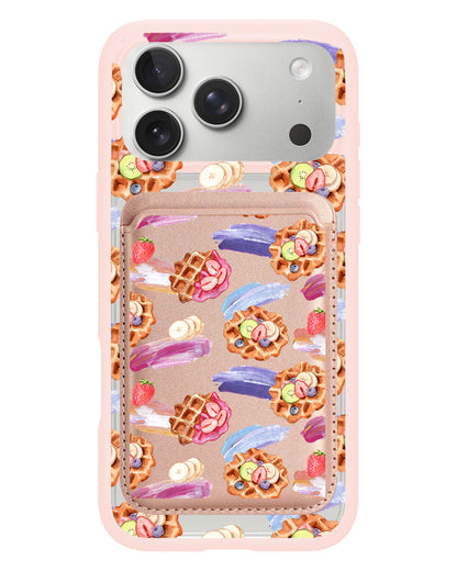 iPhone Magnetic Wallet Case - Waffles