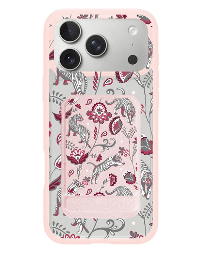 iPhone Magnetic Multifold Wallet - Tiger & Floral 6.0