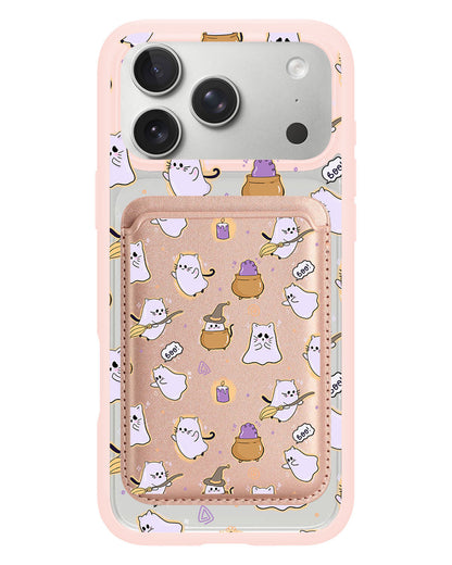 iPhone Magnetic Wallet Case - Spooky Cat