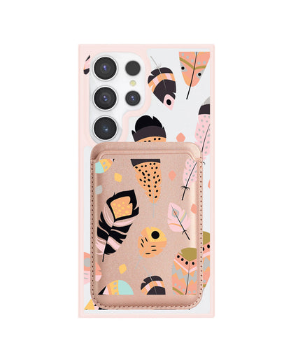 Android Magnetic Wallet Case - Feathers
