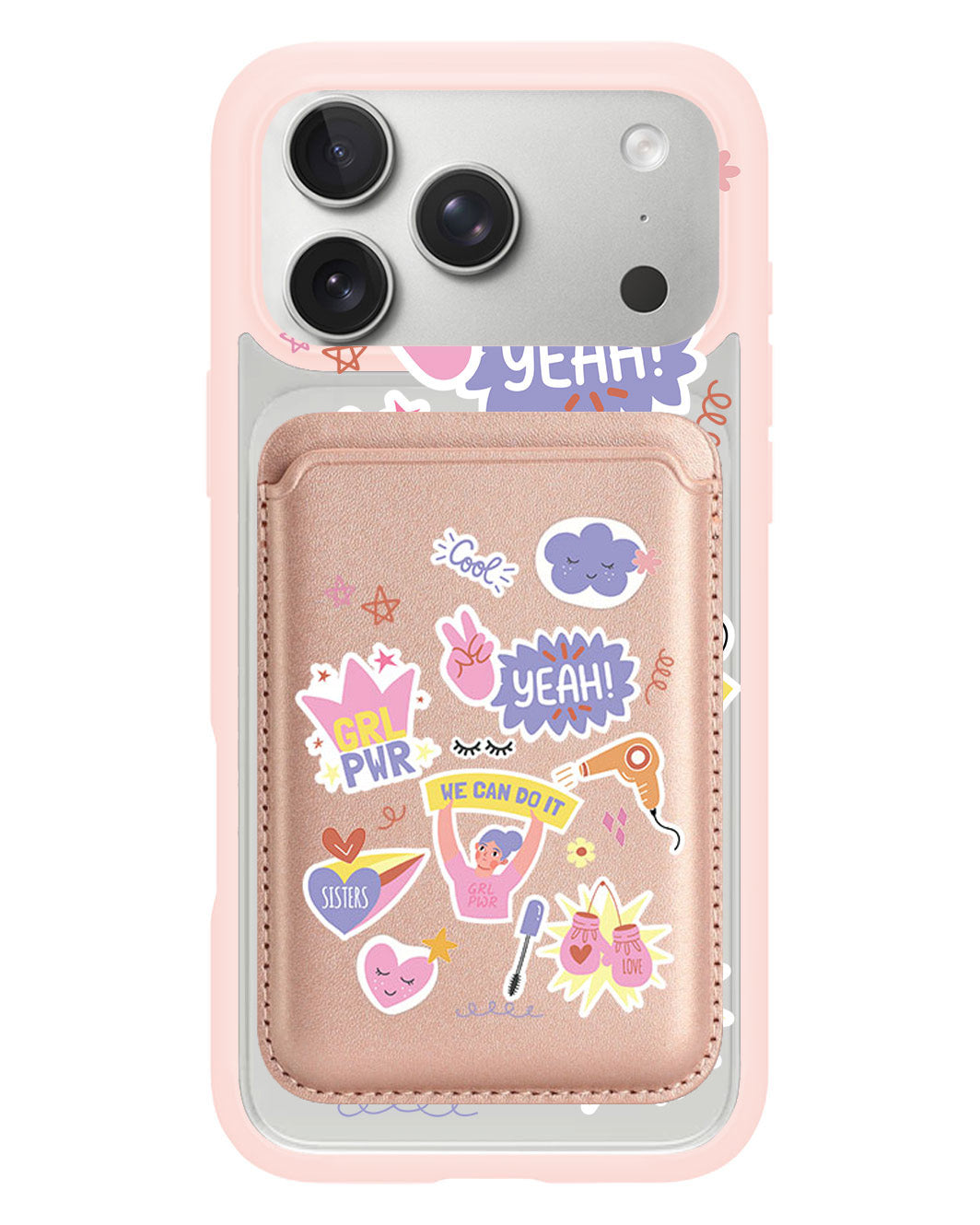 iPhone Magnetic Wallet Case - Girl Power Sticker Pack