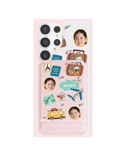 Android Magnetic Multifold Wallet - Face Grid Travel