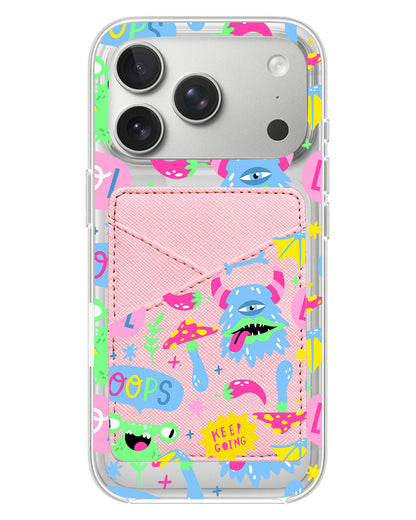 iPhone Phone Wallet Case - Monster Say Keep Going