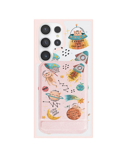 Android Magnetic Multifold Wallet - Spaceship
