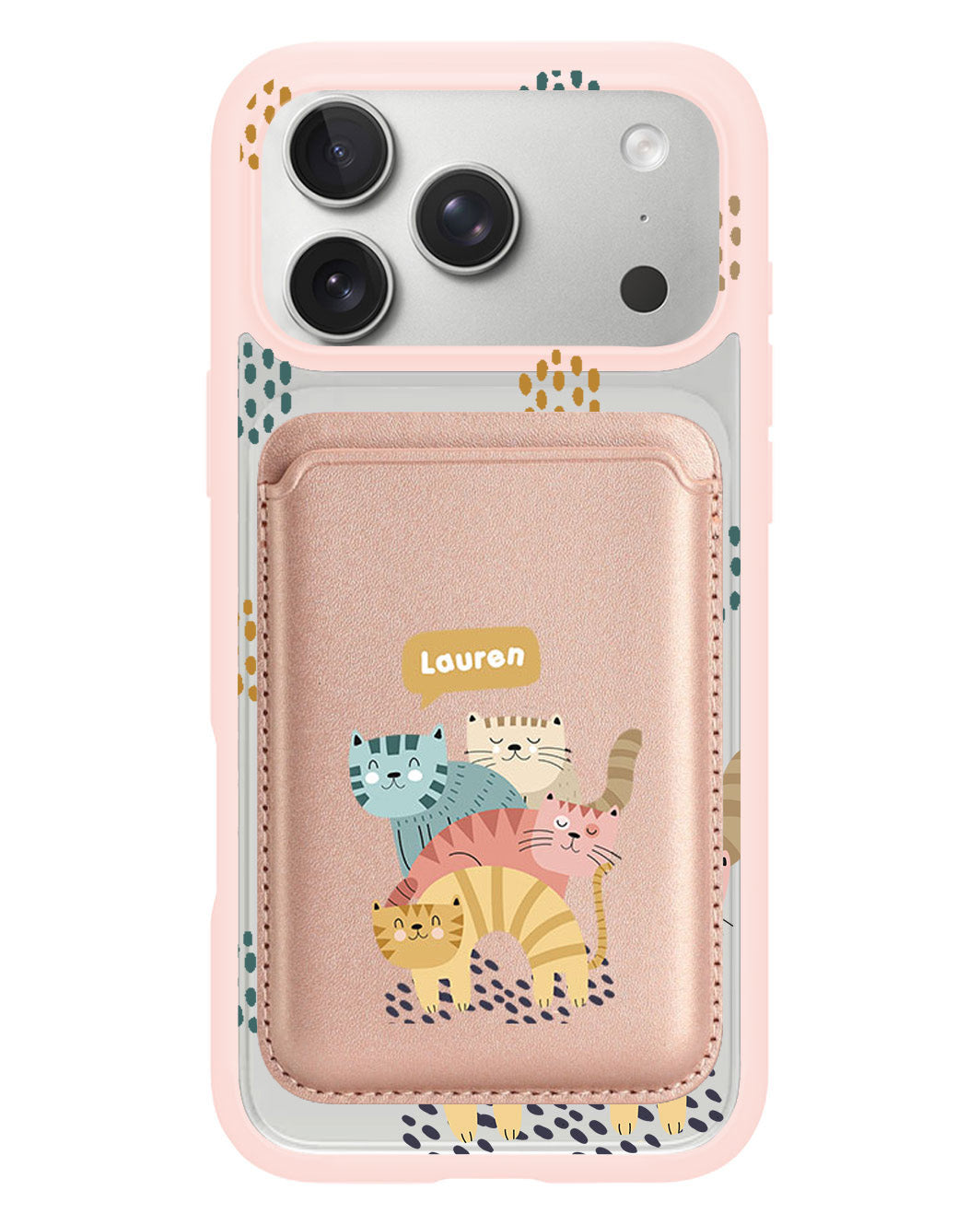 iPhone Magnetic Wallet Case - Rainbow Meow 2.0