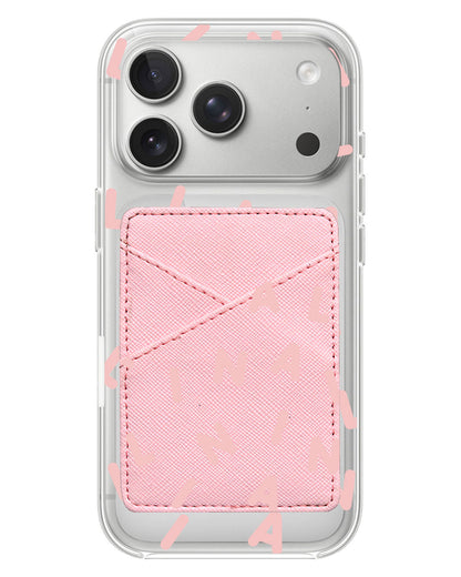 iPhone Phone Wallet Case - Monogram 2.0 Pink