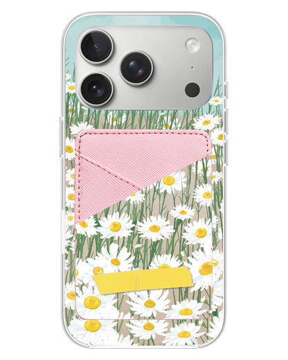 iPhone Phone Wallet Case - Oil Painting Daisy