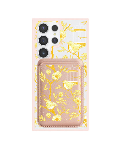Android Magnetic Wallet Case - Lovebird Monochrome 2.0