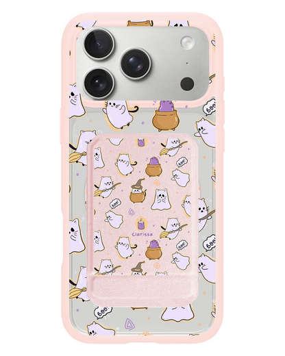 iPhone Magnetic Multifold Wallet - Spooky Cat