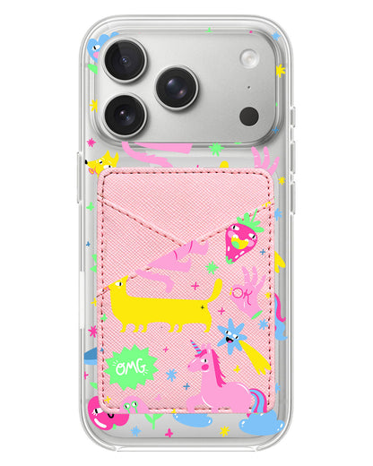 iPhone Phone Wallet Case - Monster Say Good Mood