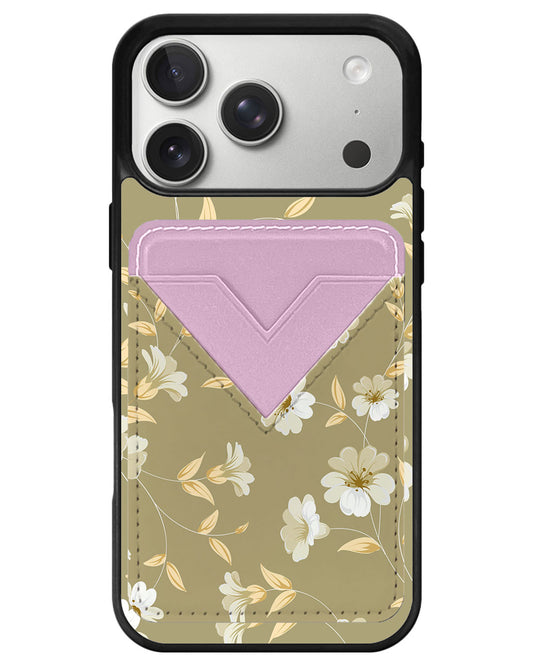 iPhone Avant Wallet Case - White Magnolia