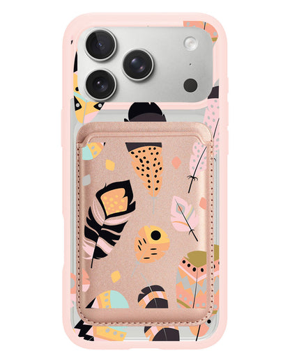 iPhone Magnetic Wallet Case - Feathers
