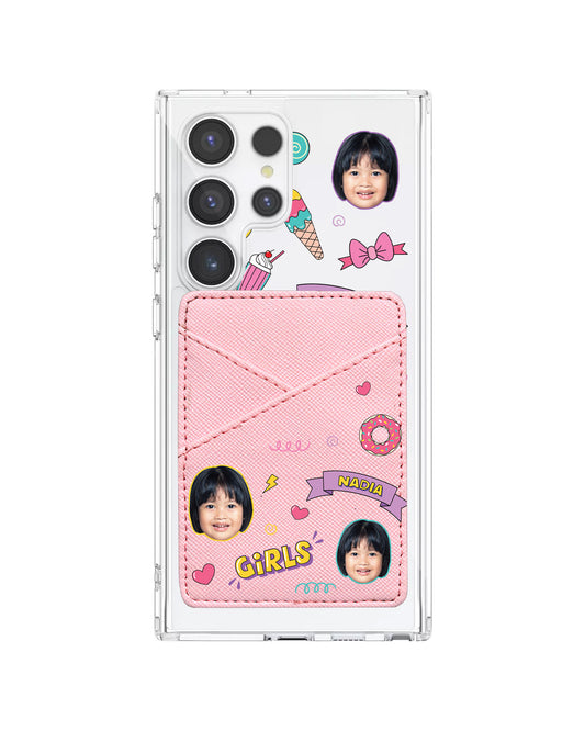 Android Phone Wallet Case - Face Grid Comic