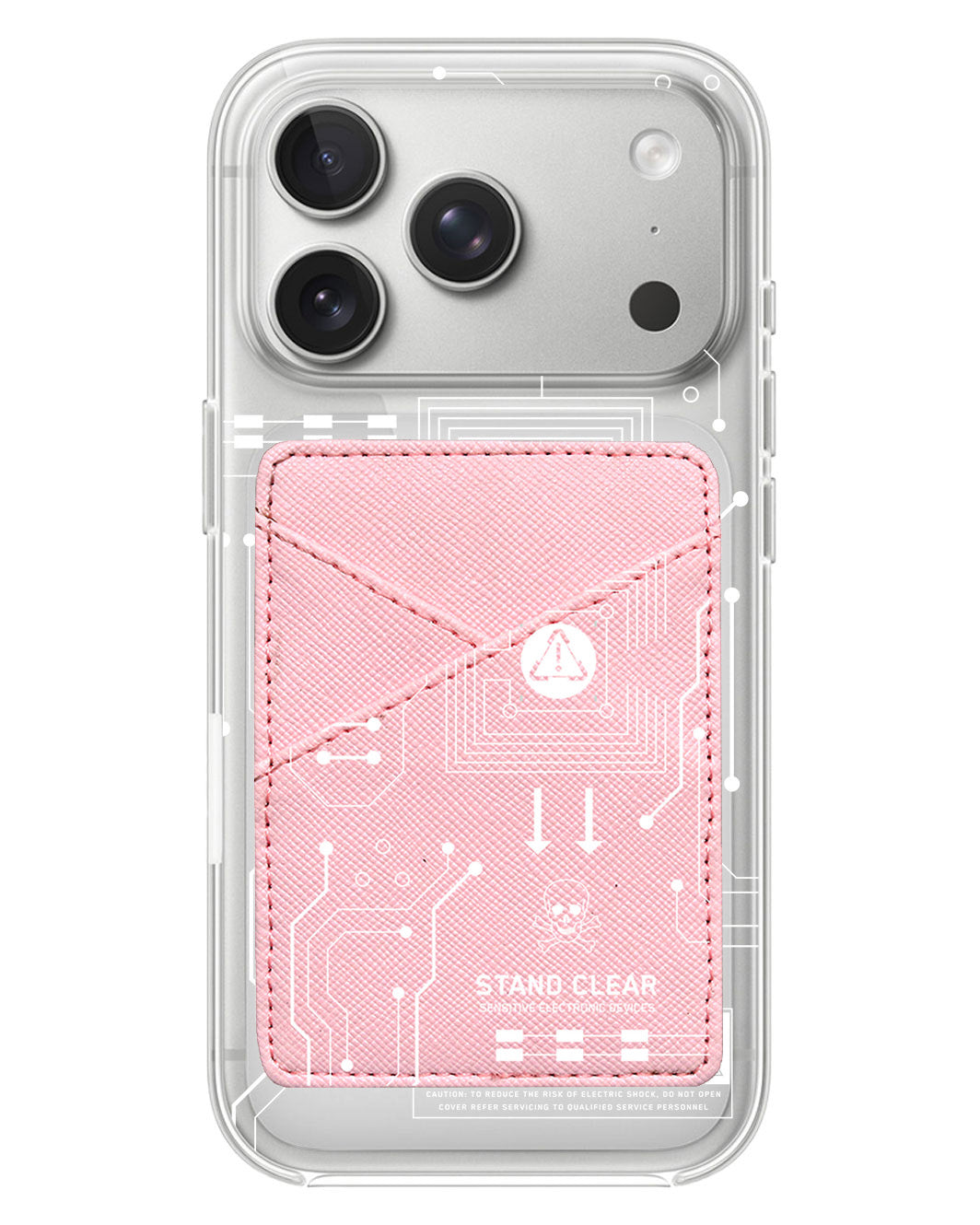 iPhone Phone Wallet Case - Circuit White