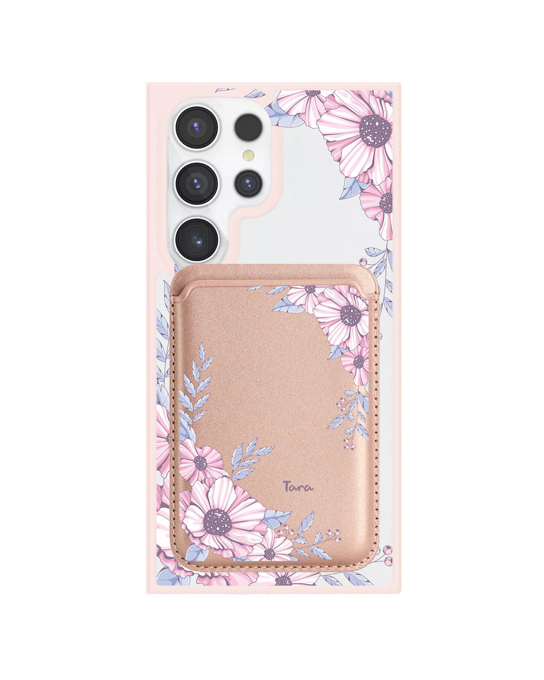 Android Magnetic Wallet Case - Pink Blossom