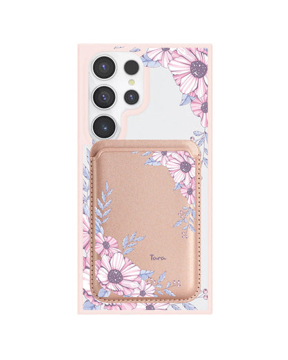 Android Magnetic Wallet Case - Pink Blossom