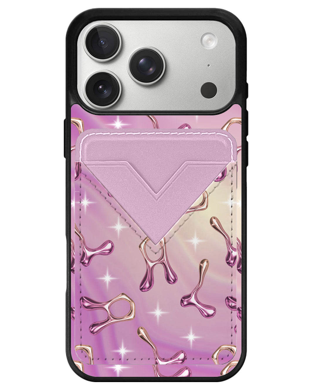 iPhone Avant Wallet Case - Chrome Monogram 3.0