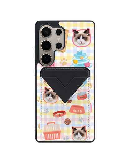 Android Avant Wallet Case - Pet Grid Kitty Playtime