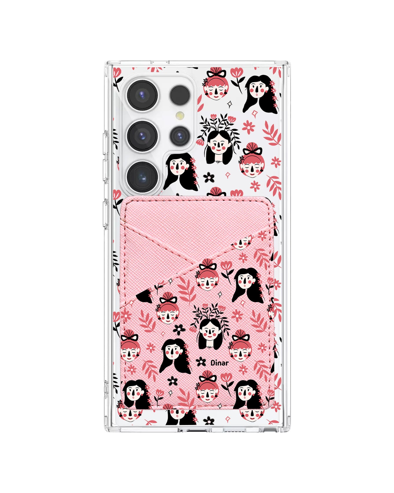 Android Phone Wallet Case - Flowery Faces