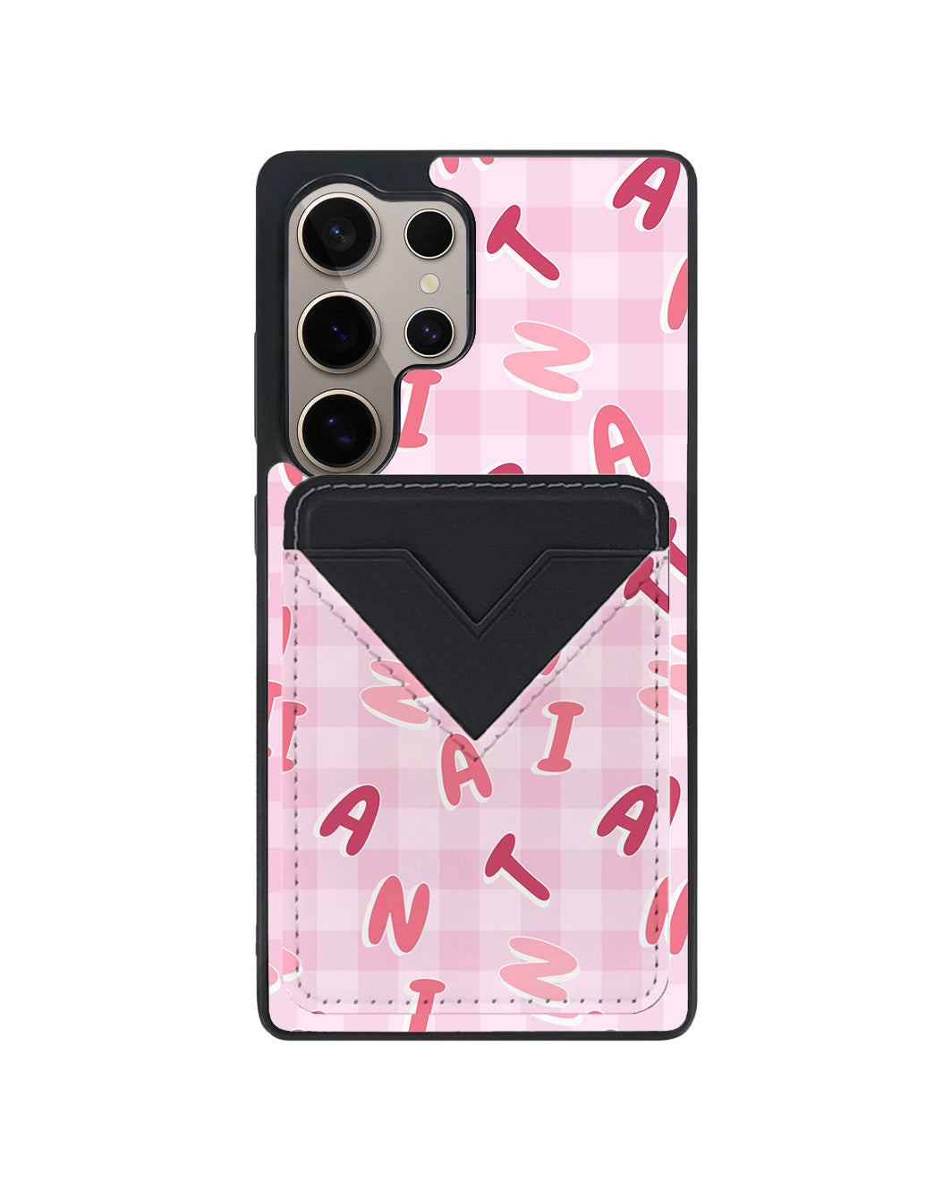 Android Avant Wallet Case - Custom Monogram 3.0 Checkered 1.0