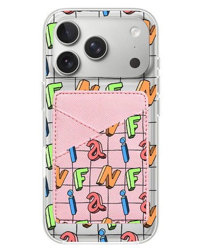 iPhone Phone Wallet Case - Playful Monogram