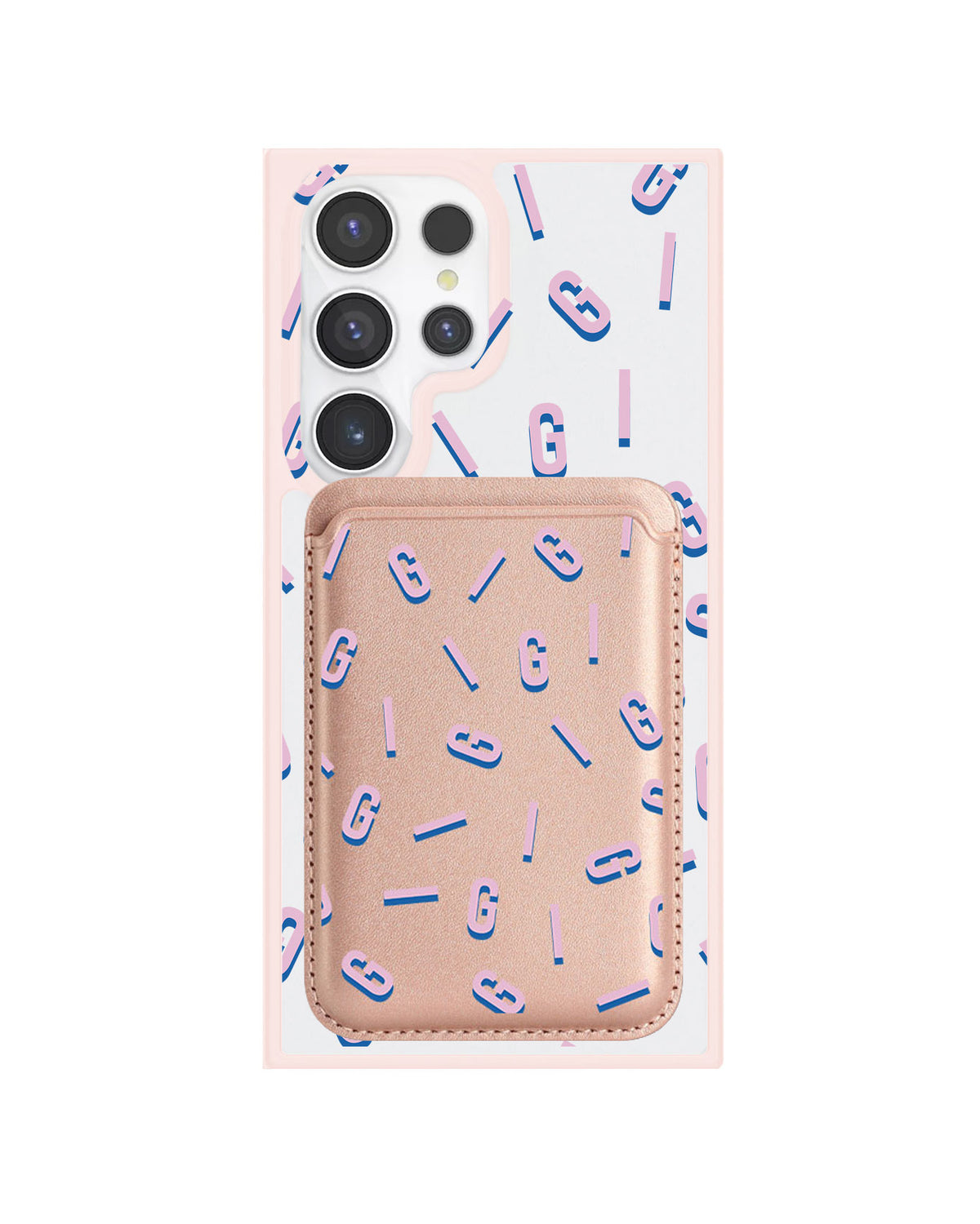 Android Magnetic Wallet Case - Monogram 1.0 Cotton Candy