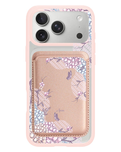 iPhone Magnetic Wallet Case - Batik Floral