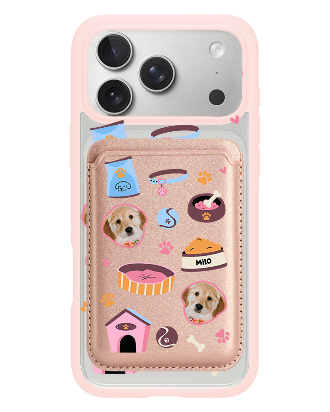 iPhone Magnetic Wallet Case - Pet Grid Puppy Cozy Day