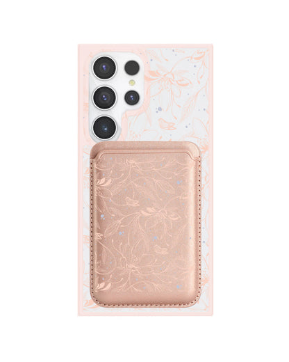 Android Magnetic Wallet Case - Sketchy Flower & Butterfly 1.0