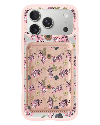 iPhone Magnetic Wallet Case - Tigre Rosa