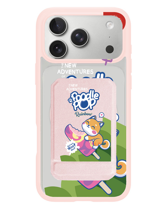 iPhone Magnetic Multifold Wallet - Poodle Pop