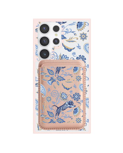 Android Magnetic Wallet Case - Tiger & Floral