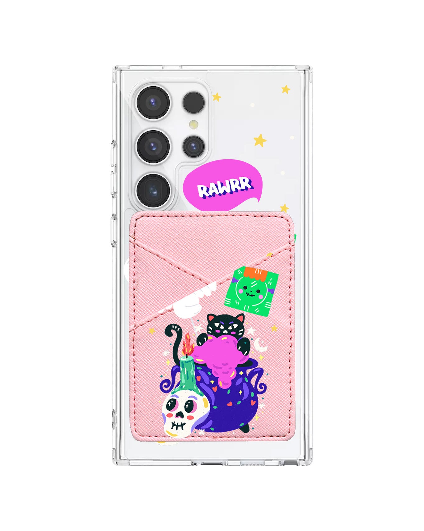 Android Phone Wallet Case - Cat Monster