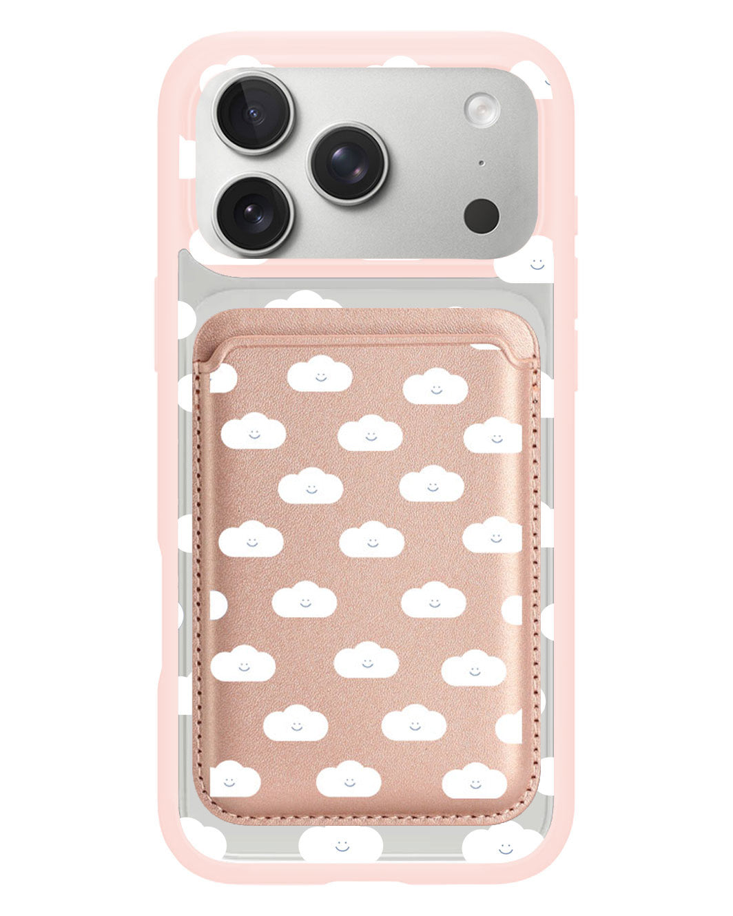 iPhone Magnetic Wallet Case - White Cloud