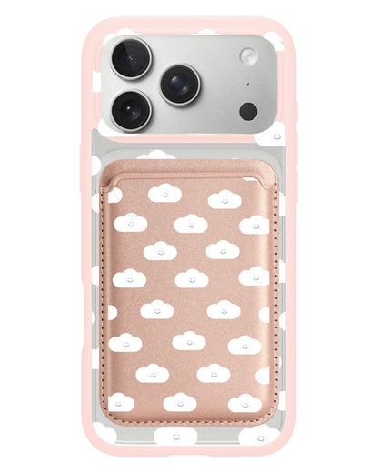 iPhone Magnetic Wallet Case - White Cloud