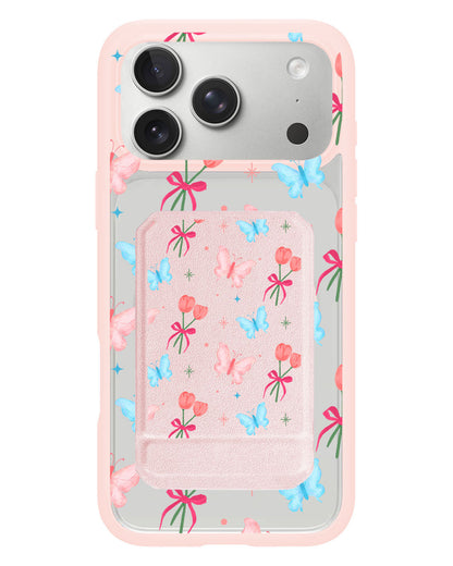 iPhone Magnetic Multifold Wallet - Coquette Butterfly