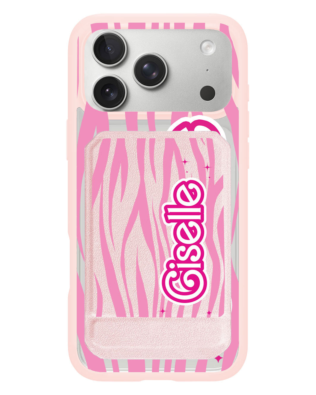 iPhone Magnetic Multifold Wallet - Barbie Zebra Pattern