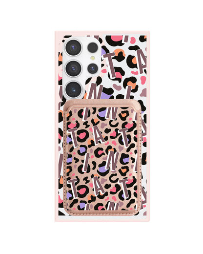 Android Magnetic Wallet Case - Leopard Monogram 5.0